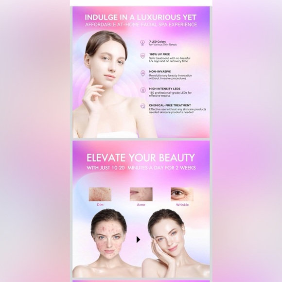 DUEVIE LED Facial Mask - White - Picture 3 of 4